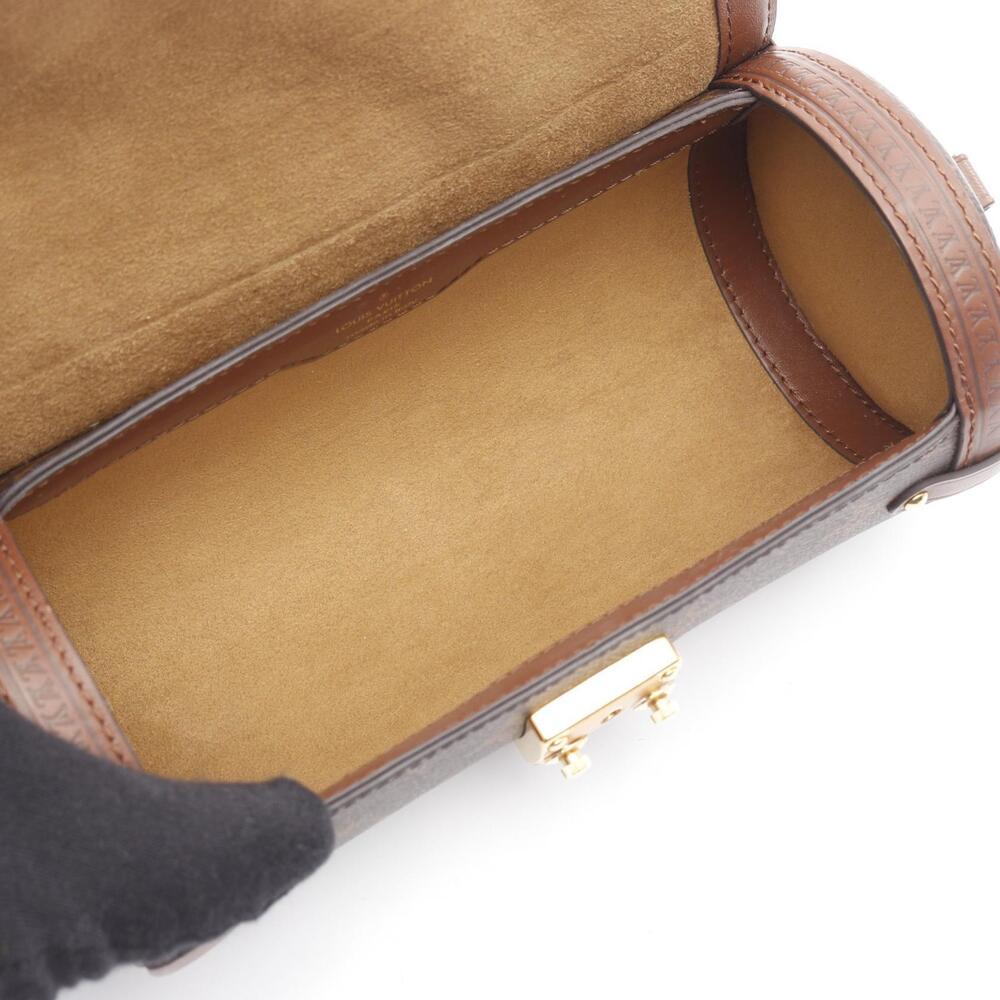 Louis Vuitton Brown Shoulder Canvas Bag Papillon Monogram Leather Trunk - Picture 3 of 6